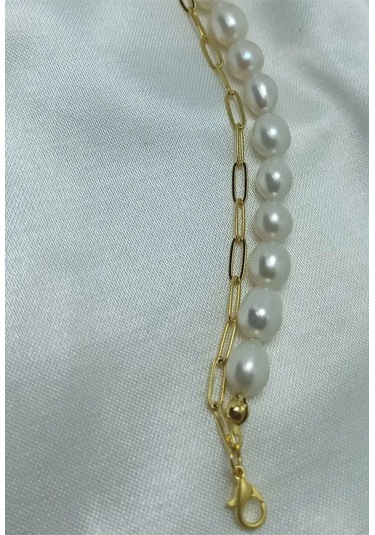 24k Altın Kaplama 10 Mm Gerçek İnci İstiridye Uzatmalı Tasarım Bi Gold