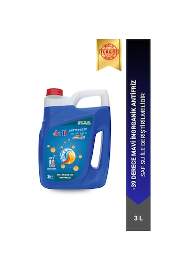 Doill -39 / -40 Derece Hazır Karışım Mavi Antifriz - G11 3 L