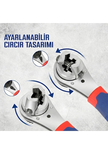 Workpro Wp272063 7-22mm Cr-v Profesyonel Ayarlanabilir 200mm Cırcır Anahtar