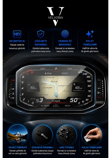 Seat Leon Hayalet Ekran Dijital Gösterge Panel Ekran Nano Koruyucu