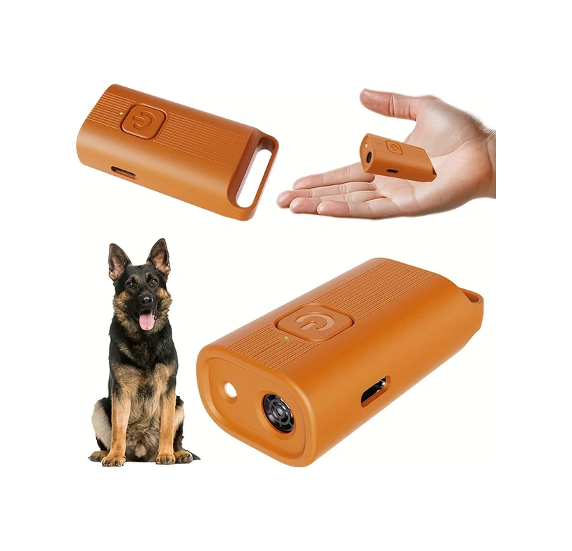 Willowhaven Mini Ultrasonic Köpek Kovucu - Şarj Edilebilir Ses Teknolojisi, 5 Metre Menzil, Usb Şarj, Portatif İçin/dışında Kullanım, Turuncu