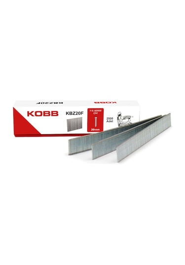 Kobb KBZ20F 20 MM 2500 Adet F/E/J/8 Serisi Ağır Hizmet Tipi Kesik Başlı Çivi
