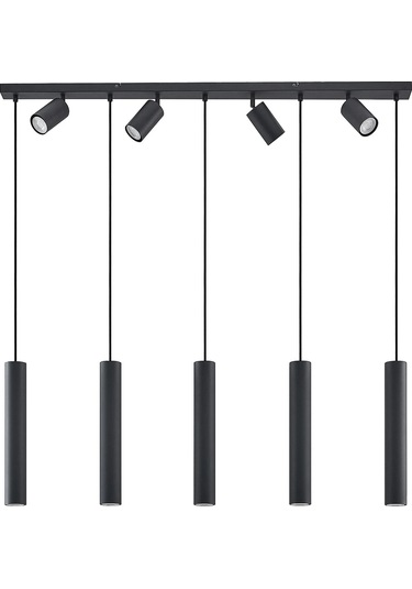 Archio Beşli Spot Ledli Sıralı Sarkıt Avize Çok Renkli