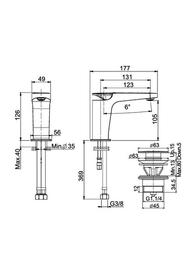 Fima Eclipse Lavabo Bataryası F3901or