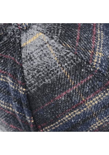 Hedea İskoç Tartan Desen Şapka Siyah Siyah