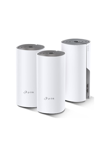 Tp-lınk Deco E4 3-pack , Ac1200 Mbps, 10/100mbps Port, 370 M²'ye Kadar Kapsama, Wi-fi Mesh Sistemi