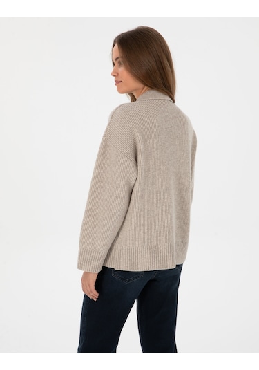 Pierre Cardin Kadın Bej Kazak /triko 50310992-vr011 Bej