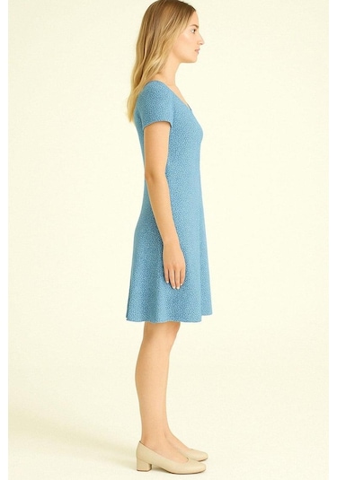 2 Adet Dökümlü Rahat Kalıp Günlük Penye Kumaş Elbise Renkli