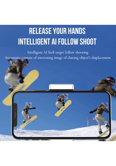 Tenfowee 360 Akıllı Yüz Takip Çekim Çubuğu - 1200mah Pil, Usb Şarj, Otomatik Mod Değiştirme 111 Karakter