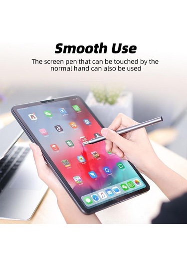 Fonken Evrensel 2 In 1 Android - iOS - iPad Uyumlu Stylus Çizim Kalemi Beyaz