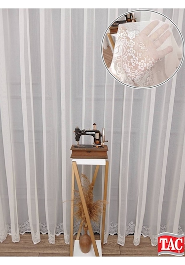 Tül Perde Farbateks Dikim Cemre Sade Düz Örme Krem Renkli Ütü Istemez 1e3kat Pileli Tül Perde E-cemre