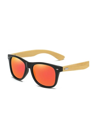 Dıxsg Retro Bambu Uv400 Güneş Gözlüğü Unisex Bisiklet Spor Yuvarlak Moda Gözlükaçıkyellow51 Gri