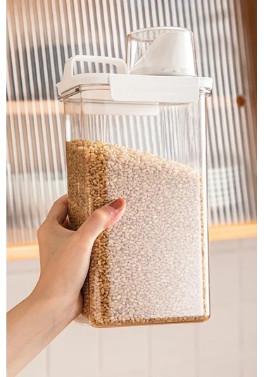 Novahub 3 Lü Sızdırmaz Kapaklı Depolama Kabı, 2300 Ml, Erzak Saklama Şeffaf