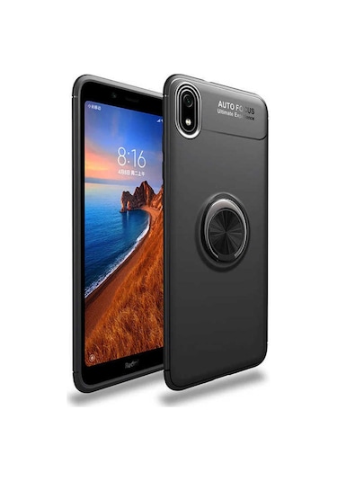 Xiaomi Redmi 7a Kılıf Zore Ravel Silikon Kapak Siyah