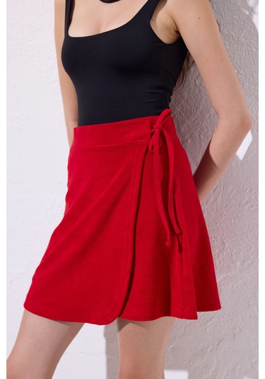 Havlu Pareo Etek Kırmızı Kırmızı