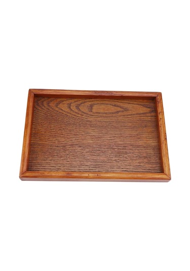 Servis Tepsisi, Dikdörtgen Ahşap Çay Tepsisi Otel Ev Mutfak Tepsileri Atıştırmalık Tepsisi Kahvaltı Tepsisi Gıda Saklama Kabı 22 15cm
