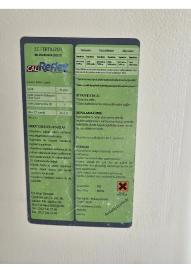 Cal Reflex Kalsiyum, Bor İçerikli Sıvı Gübre