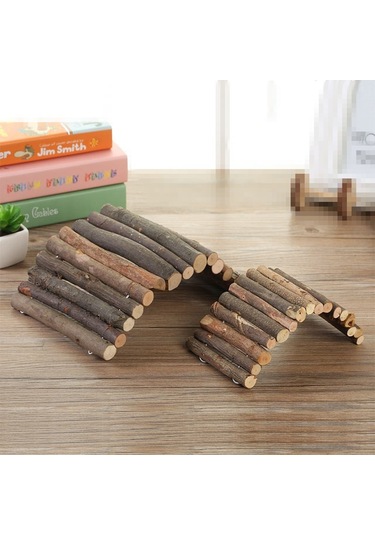 Xindoker Evcil Hayvanlar İçin Doğal Ahşap Saklanma Evi, Sürüngen Ve Kemirgenler İçin Orta Boy Dinlenme Alanı