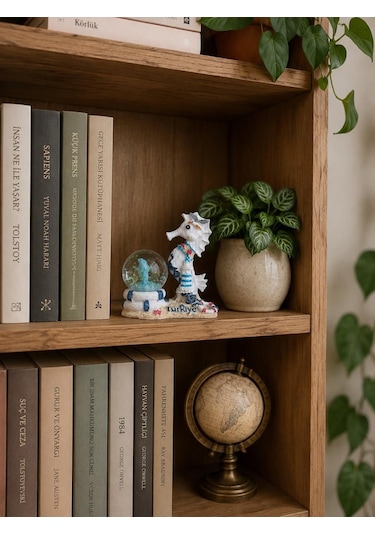 Mini Denizatı Kar Küresi Dekoratif Biblo Deniz Temalı Masaüstü Süs