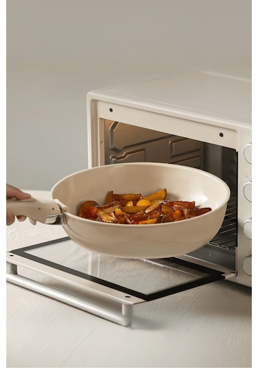 Cookpro Vizon 15 Parça Ayrılabilen Saplı Iç Içe Geçebilen Indüksiyonlu Seramik Kaplama Tencere Seti Vızon Vizon