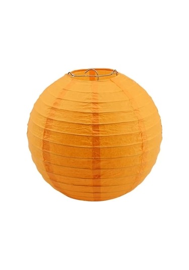 Dekoratif Çin Feneri Kağıt Lamba - Turuncu Renkli