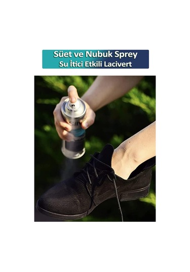 Süet ve Nubuk Yenileyici Sprey Boya Su İtici Etkili Lacivert 200ML Beyaz