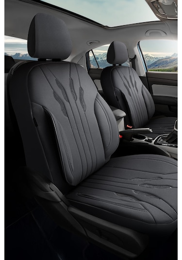 Füme - Füme Buttı Talos Serisi Premium Oto Koltuk Kılıfı Ortopedik Destekli, Ön Arka Tam Set, Aırbag Uyumlu