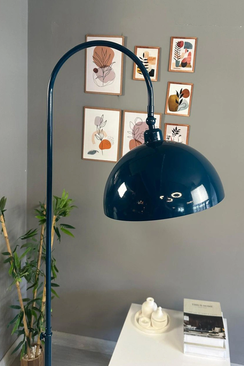 Deniz Yeşili Lambader Hareketli Başlık Modern Dekoratif Metal Oturma Odası Çalışma Odası Yeşil