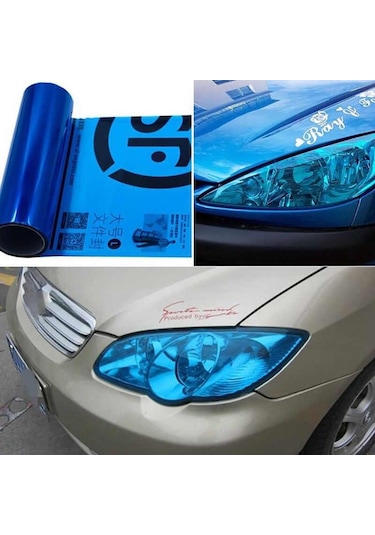 MAVİ TRANSPARAN FAR FİLMİ 30 CM X 1 METRE