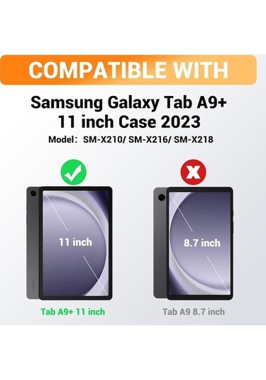 Dancemonkey Samsung Tab A9 Plus 11 İçin Yumuşak Siyah Silikon Kılıf
