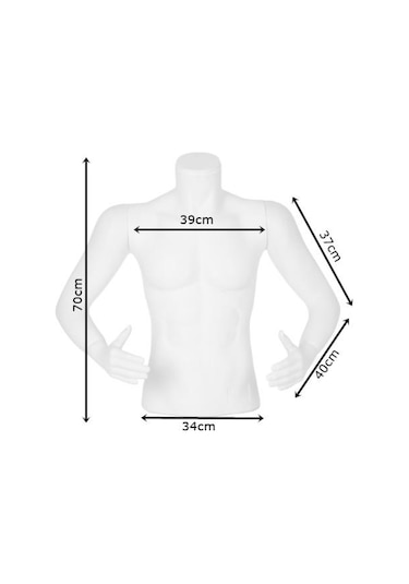 Rafburada Rafburada® Bay Kollu Büst Manken, Prova,Teşhir,Vitrin Mankeni.