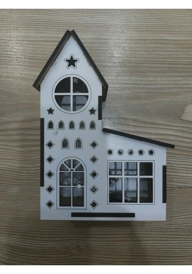 Lavanta Tasarım Işıklı Büyük Maket Ev 1 Beyaz