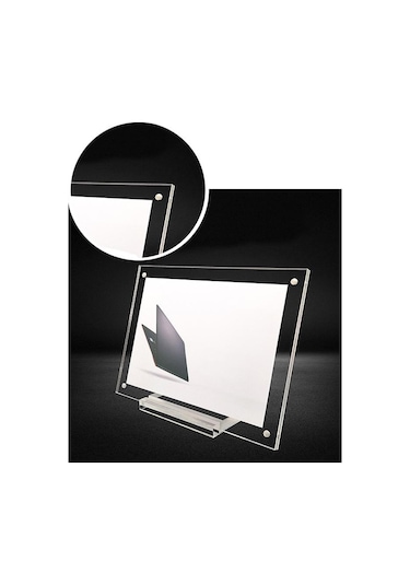 Akrilik Masa Kartı Burcu Ekran Standı Resim 1 Adet Fotoğraf Çerçevesi W/taban 9 12.7cm