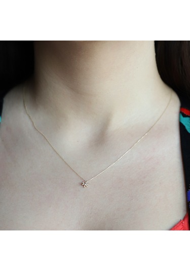 14 Ayar Sarı Altın Yusufcuk Hayvan Figürlü Kolye