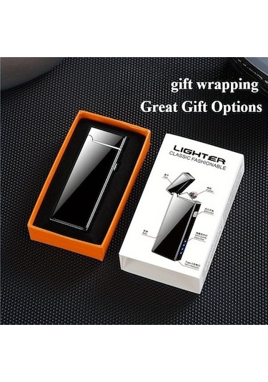 Trendooze Siyah Şarj Edilebilir Rüzgar Geçirmez Plazma Çift Arklı Çakmak Kamp Barbekü Hayatta Kalma Kiti Siyah