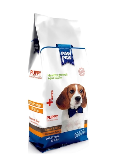 Paw Paw Kuzu Etli Yavru Köpek Maması 3 KG
