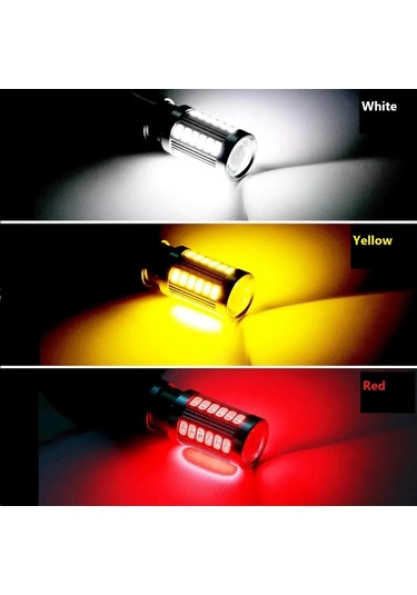 2 Py21w P21 5w 1156 Ba15s 1157 Bay15d 33 Smd Led Araba Flaş Fren Ampulü White 1156 Ba15s P21w 1 Piece Set