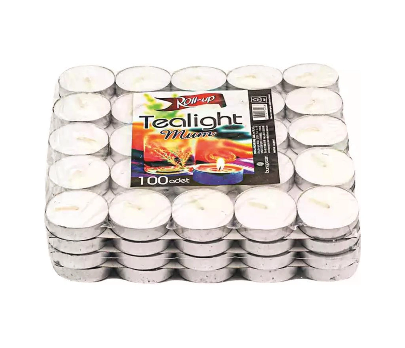 Tealight Beyaz Mum 100 Adet Beyaz