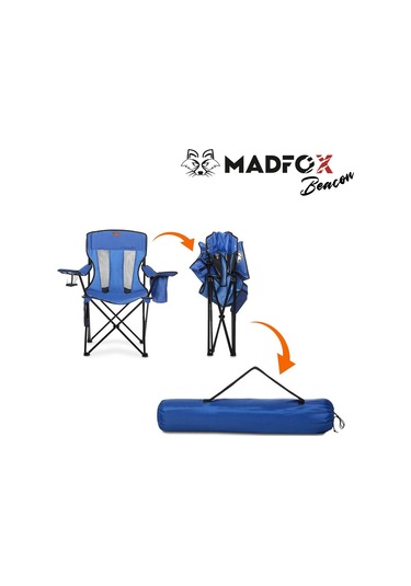 Madfox Beacon Katlanır Kamp Sandalyesi Mavi
