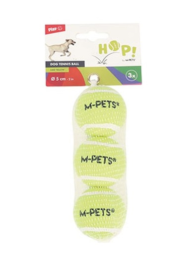 M-pets Hop Tenis Topu Köpek Oyuncağı Sarı 3lü 5 Cm 244-50055.01