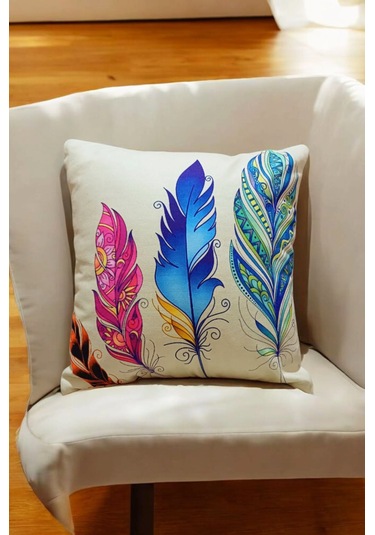 Modern Tarz Dijital Baskılı 4 Lü Dekoratif Kırlent Kılıfı Seti 43x43 Cm Şık Ve Renkli Tasarımlar Sarı