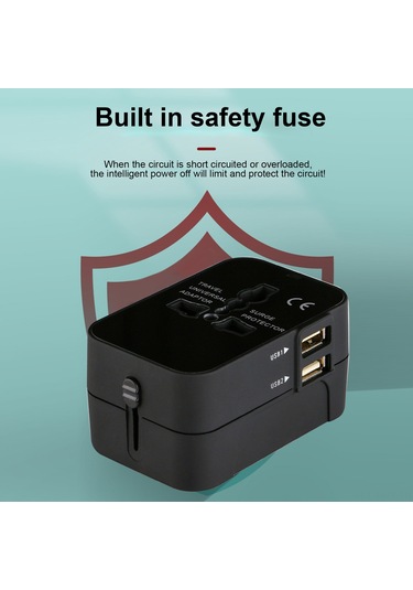 Monyee Evrensel Seyahat Şarj Cihazı - Çift Usb Portlu, 110-250v, Abd/ab/avrupa Uyumlu
