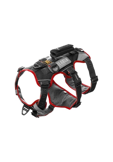 Interlaken Earthtech Slim 3.0 Köpek Göğüs Tasması Gri - Kırmızı L Gri - Kırmızı