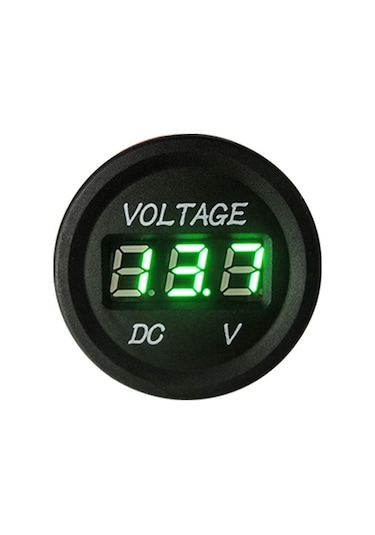 Speeduf Dc7v-30v Led Panel Mini Dijital Voltmetre - Yeşil