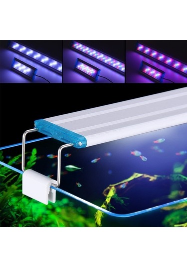 Silkroadselect 18cm Ab Tarzı Akvaryum Led Işıklı Süper Ince Balık Tankı Bitki Yetiştirme Aydınlatma Cm Genişletilebilir Su Geçirmez Klipsli Lamba Manzara Dekorasyonu Beyaz