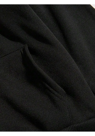 Coko Serisi Floral & Slogan Graphic Drawstring Hoodie