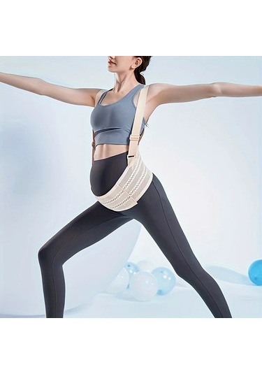 Elmpaly Hamilelik Korse Açık Kahverengi Xl Nefes Alabilir Karın Askısı Gebelikte Rahatlık