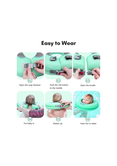 Mambobaby B502 Şişme Olmayan Bebek Şamandıra Boyun Mt3136p-l Pembe