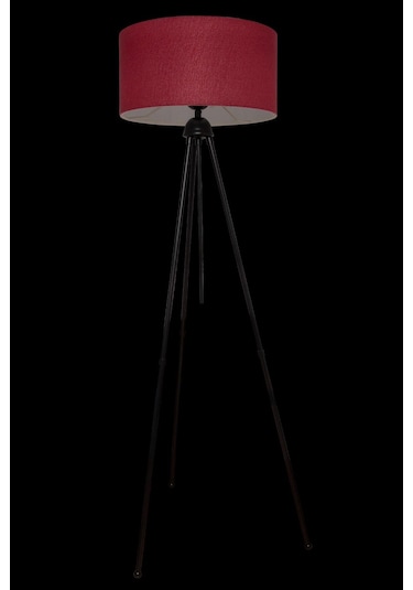 Silindir Başlıklı Bordo Metal Lambader