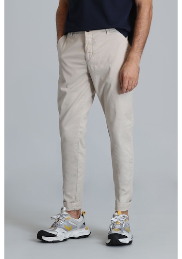Lufian Tom Smart Erkek Chino Pantolon Slim Fit Bej Bej 111190313100550 Bej